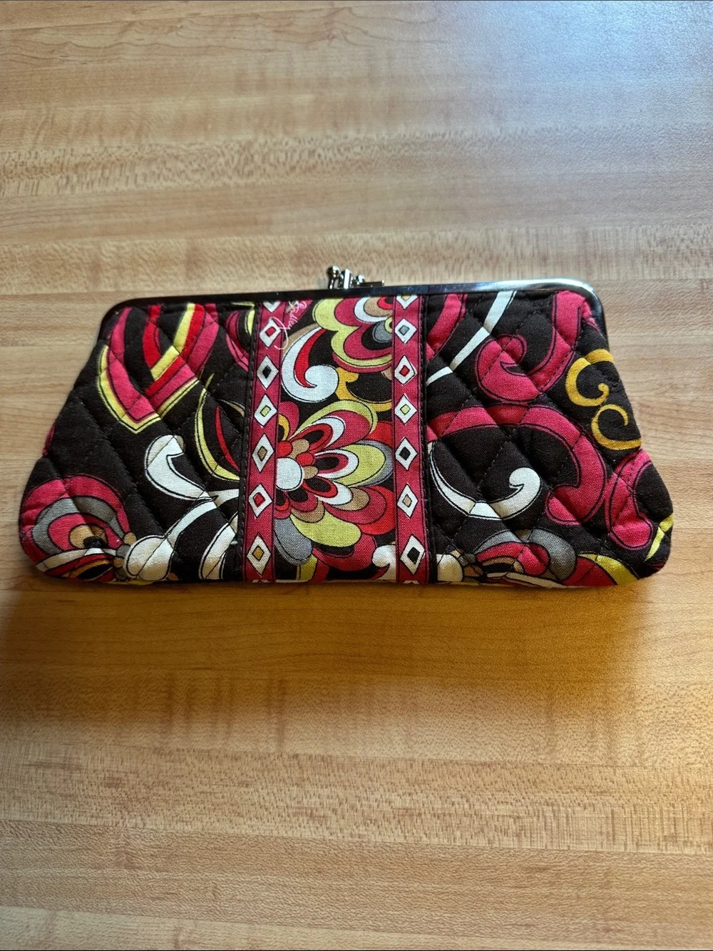 Vera Bradley Retired Puccini Quilted Kisslock Clutch Wallet